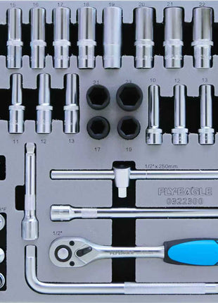 FLY-EAGLE 371-osaline professionaalne tööriistakomplekt