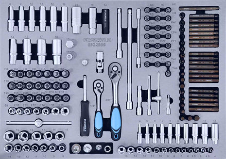 FLY-EAGLE 371pcs Professional Mechanical Tools Trolley