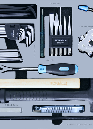 FLY-EAGLE 371-osaline professionaalne tööriistakomplekt