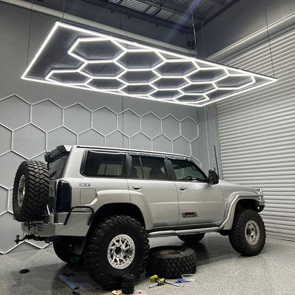 Hexagon light 14 grid system w/border