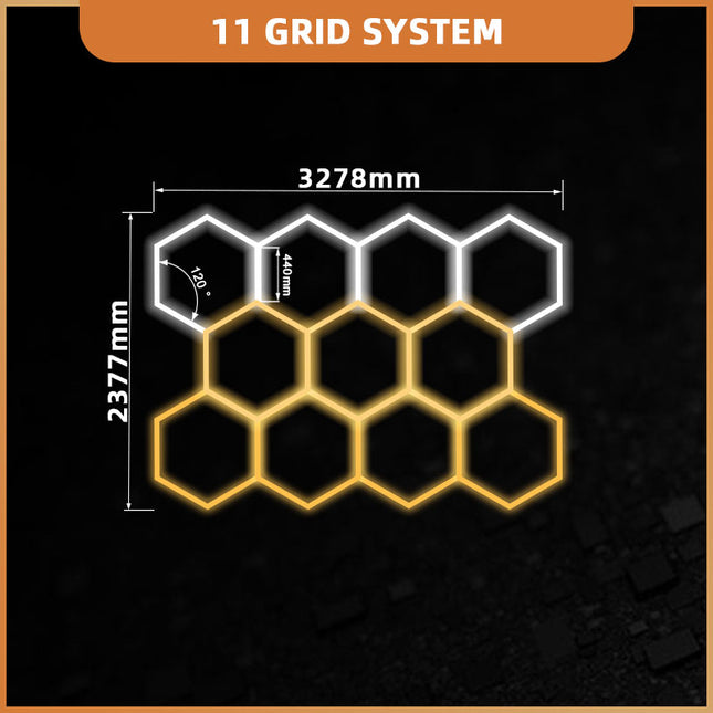 3CCT Dimmable 11 Hexagon Lights System