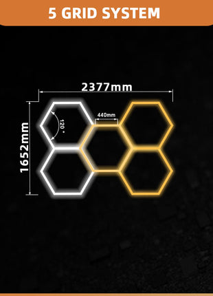 Hexagon 5 - 3CCT Dimmable