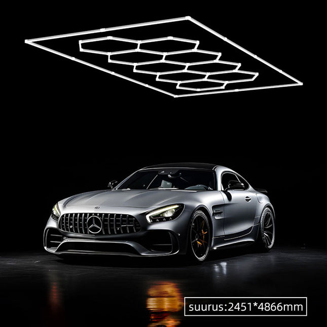 Hexagon light 9 grid system w/border