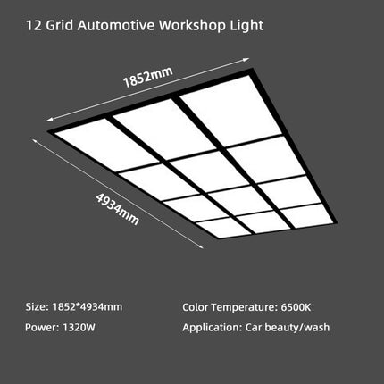 12 Grid Automotive Work Shop Light