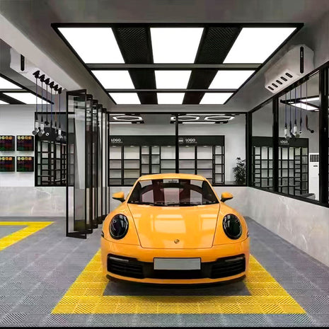 9 Grid Automotive Workshop Light w/honeycomb panel