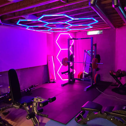 RGB hexagon light 7 grid system