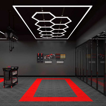 Hexagon light 9 grid system w/border