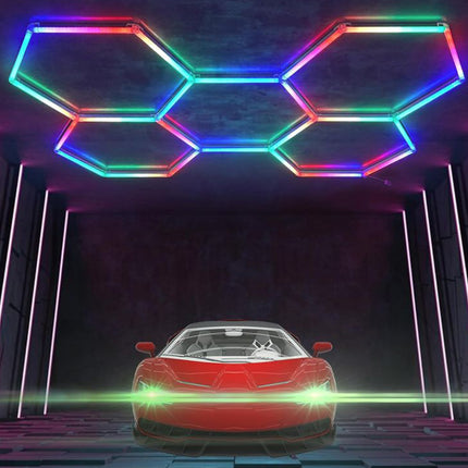 RGB hexagon light 5 grid system