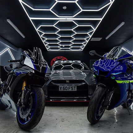 Hexagon light 15 grid system w/border