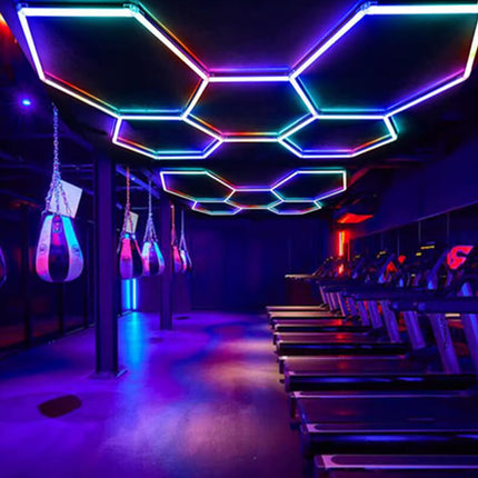 RGB hexagon light 5 grid system