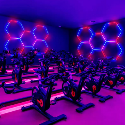 RGB hexagon light 5 grid system
