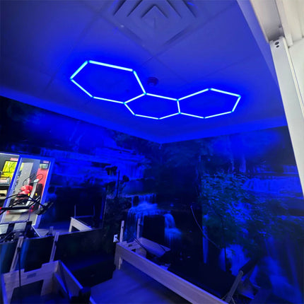 RGB hexagon light 3 grid system