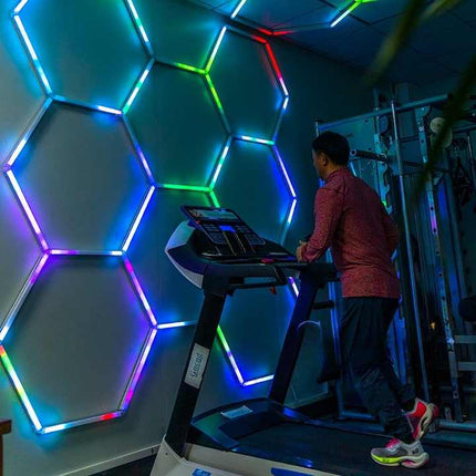 RGB hexagon light 8 grid system