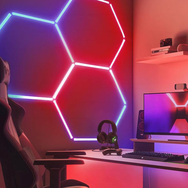 RGB hexagon light 3 grid system