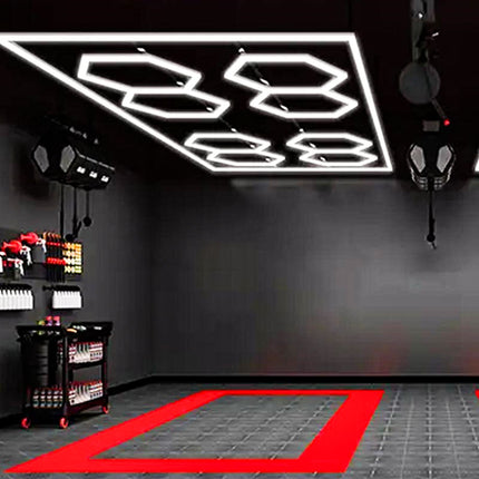 Hexagon light 8 grid system w/border
