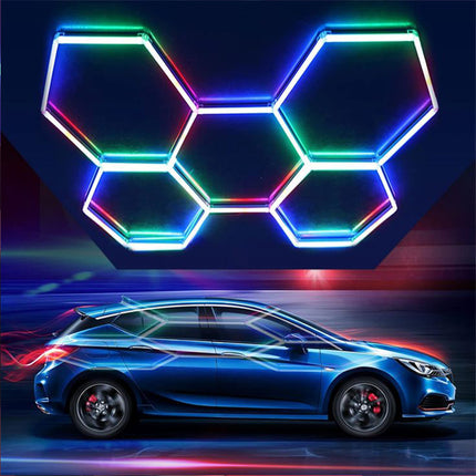 RGB hexagon light 5 grid system