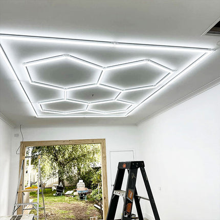 Hexagon light 5 grid system w/border
