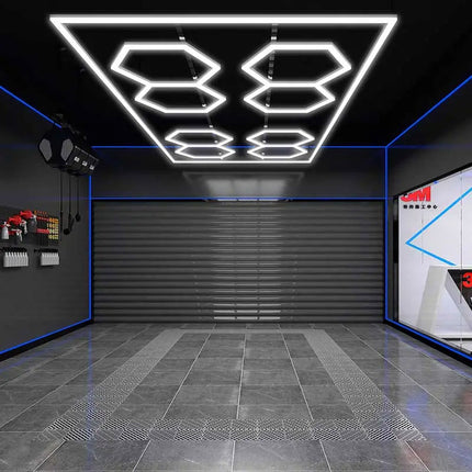 Hexagon light 8 grid system w/border