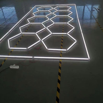 Hexagon light 10 grid system w/border