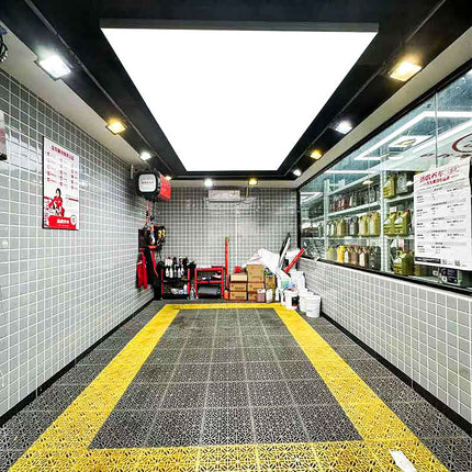 Stretch Ceiling Lighting for Car Wash Shop