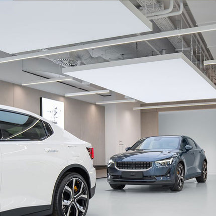 Stretch Ceiling Lighting for Garages