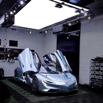 Stretch Ceiling Lighting for Car Wash Shop