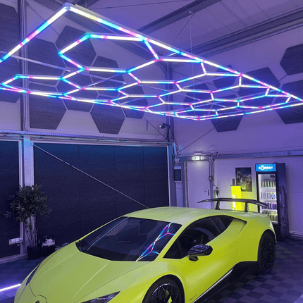 RGB hexagon light 14 grid system w/border