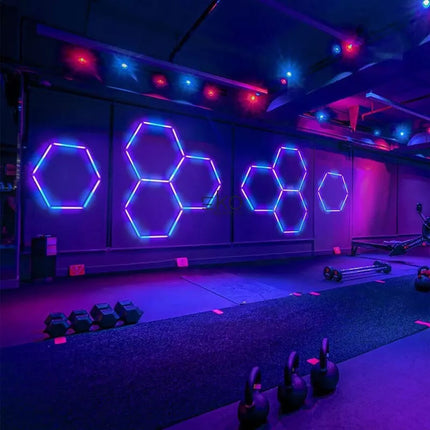 RGB hexagon light 3 grid system