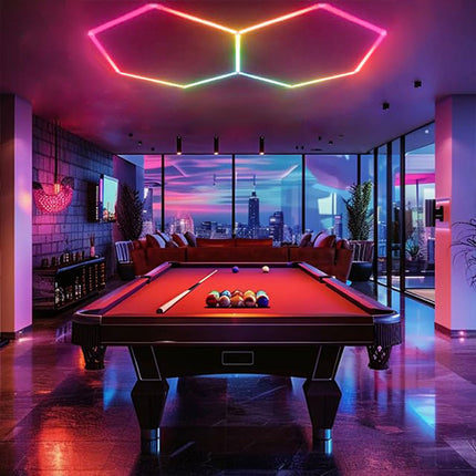 RGB hexagon light 2 grid system