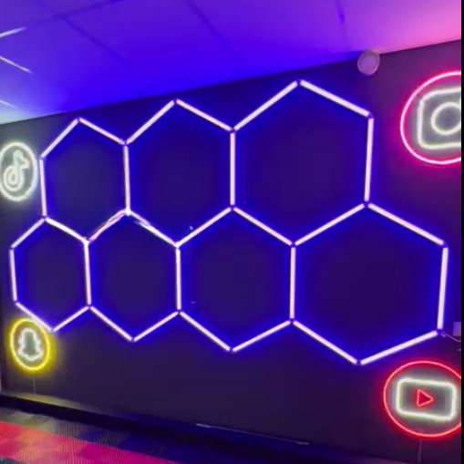 RGB hexagon light 7 grid system