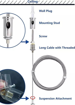 Wire rope for LED Lightning