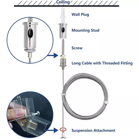 Wire rope for LED Lightning