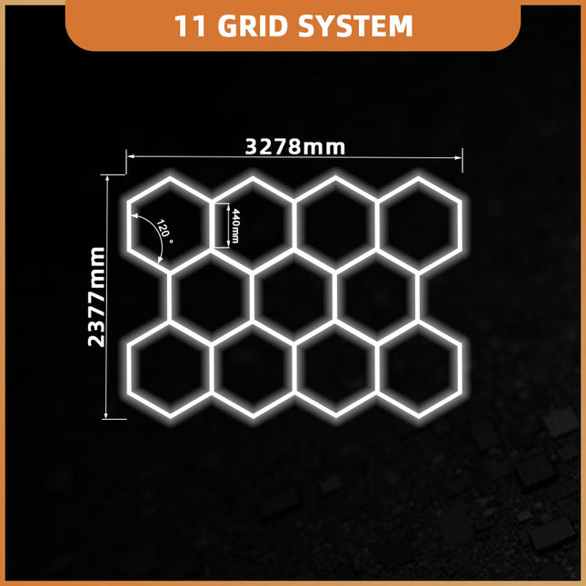 Hexagon light 11 grid system