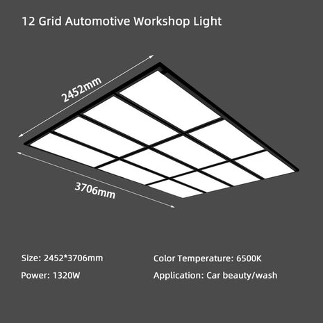12 Grid Automotive Workshop Light w/border