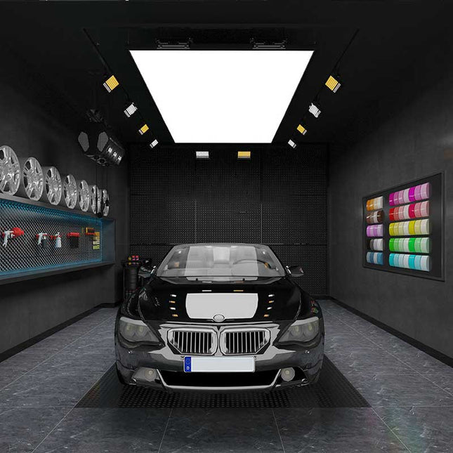 Stretch Ceiling Lighting for Car Wash Shop