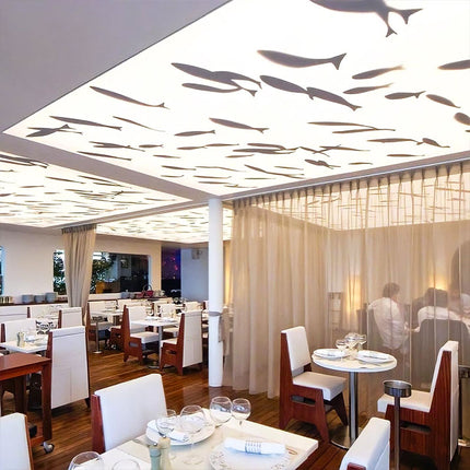 Stretch Ceiling Lighting for Restaurant