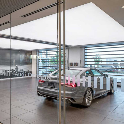 Stretch Ceiling Lighting for Auto Showroom
