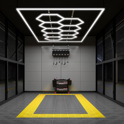 Hexagon light 9 grid system w/border